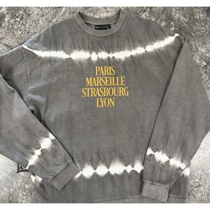 ASOS Design Mens Oversized Tie Dye Sweatshirt City Print Gray Sz‎ L